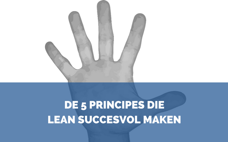 Hand vijf vingers afbeelding bij Lean principes blog